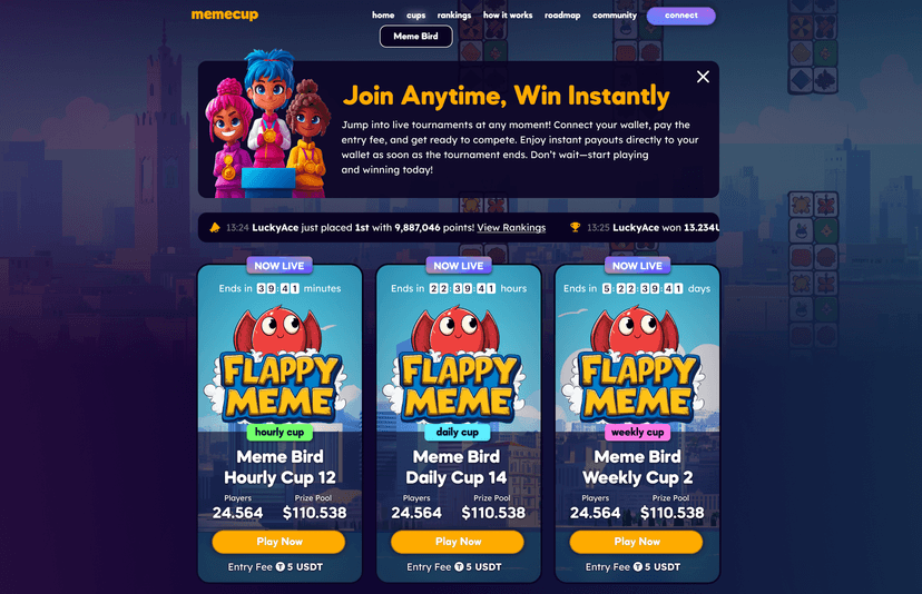 Tournament lobby & scheduling